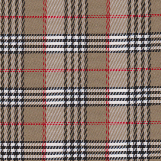 Tartan Camel e Vermelho
