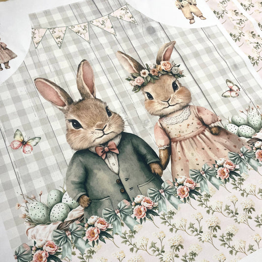 Painel Avental Primavera Vintage Verde e Rosa