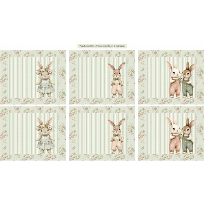 Painel Individuais Primavera Vintage Verde