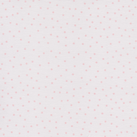Fustão Branco com Pintinhas Assimétricas Rosa