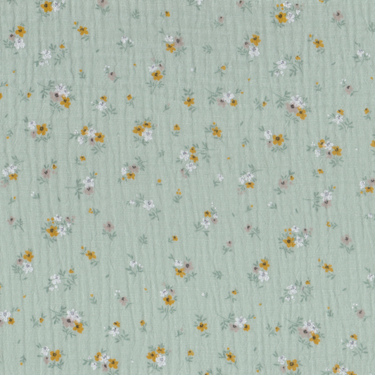 Musselina Florinhas Verde