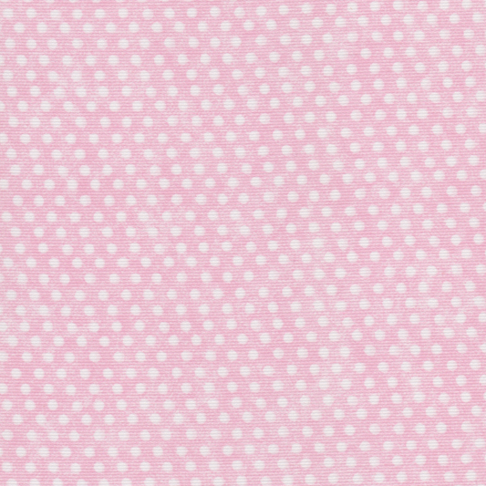Fustão Rosa Bolas Brancas