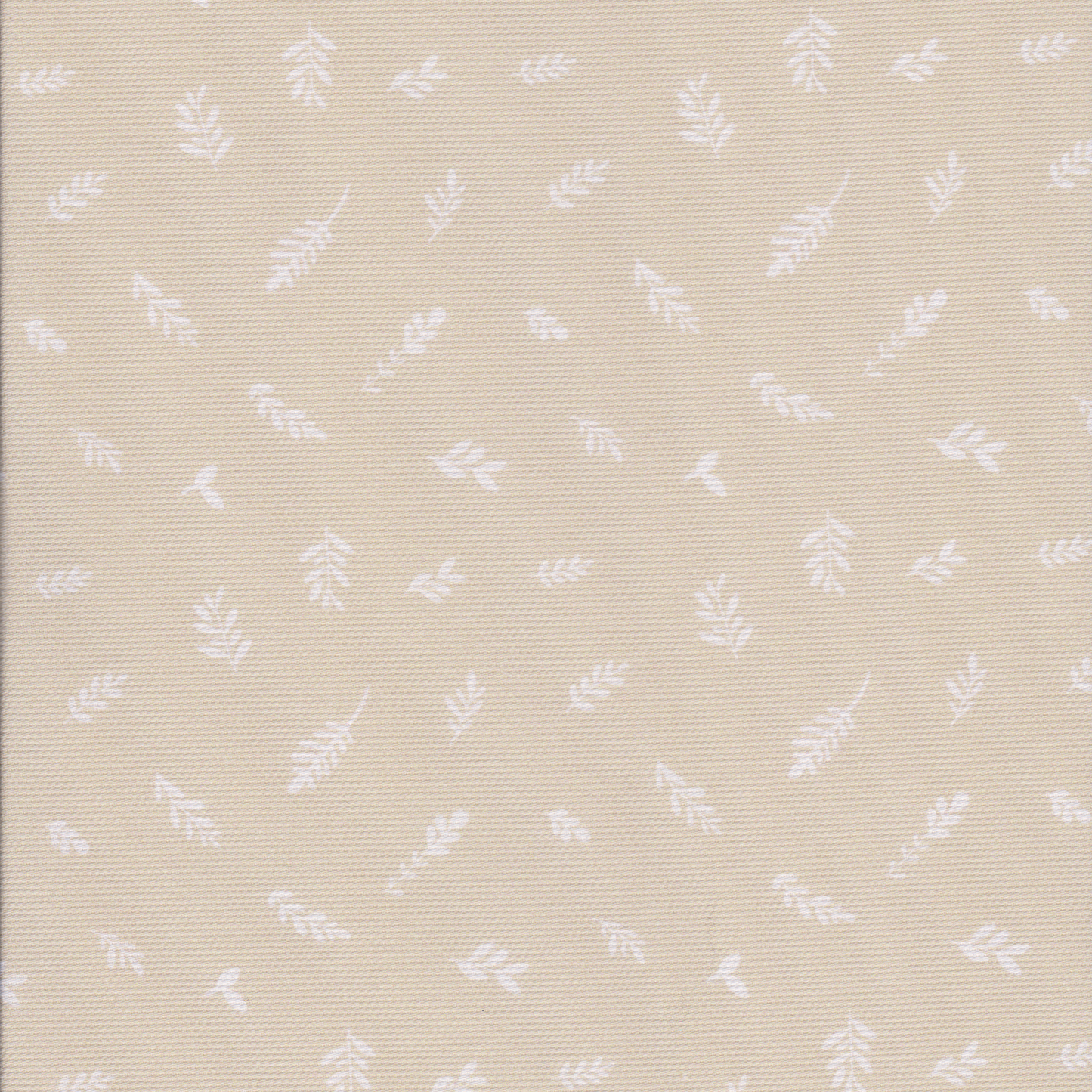 Fustão Bege com Folhas Brancas