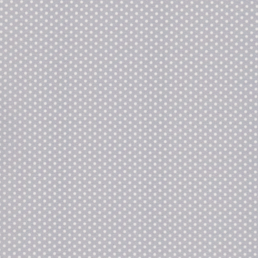Poplin Pintinhas Branco com Cinza