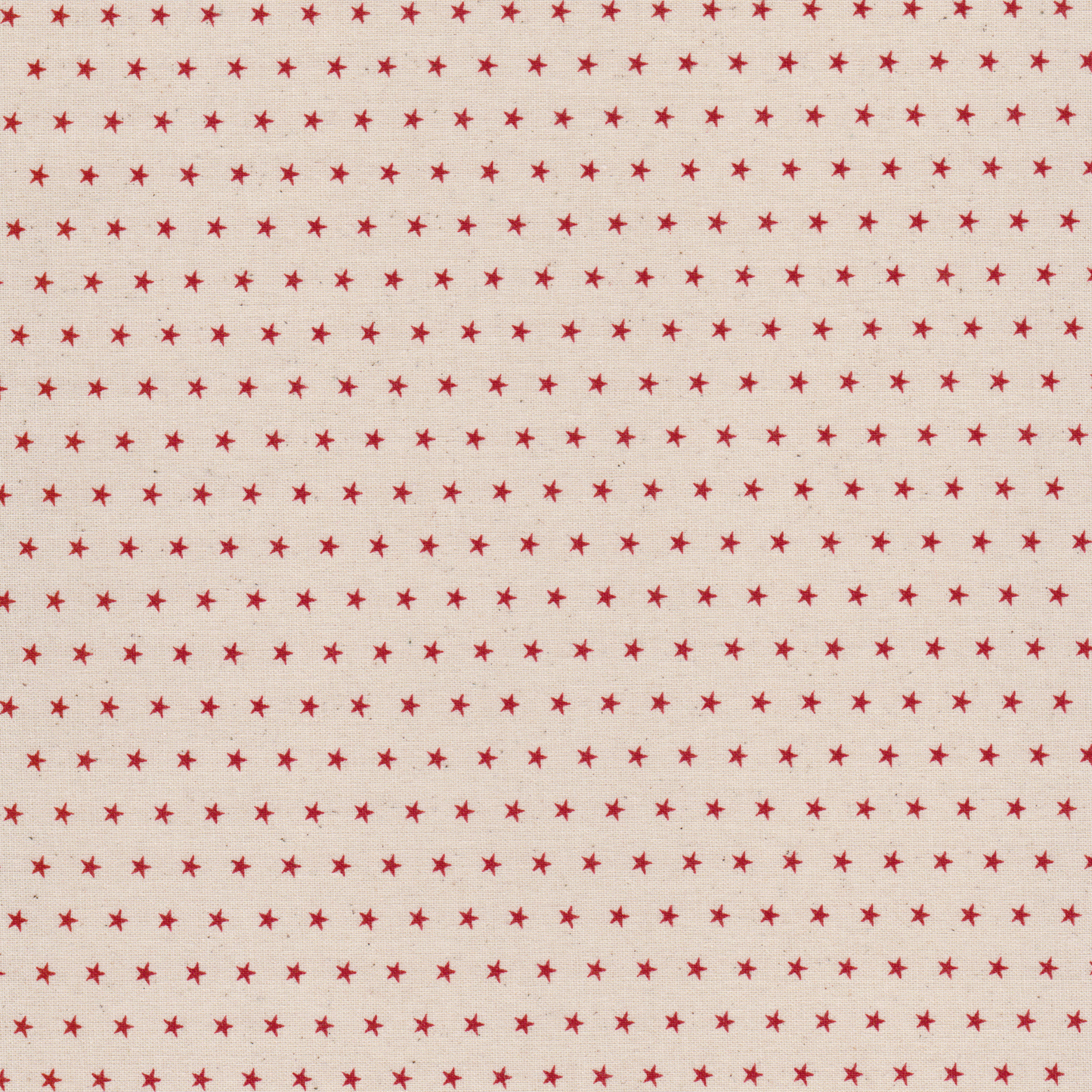 Poplin Estrelas Vermelho com Cru