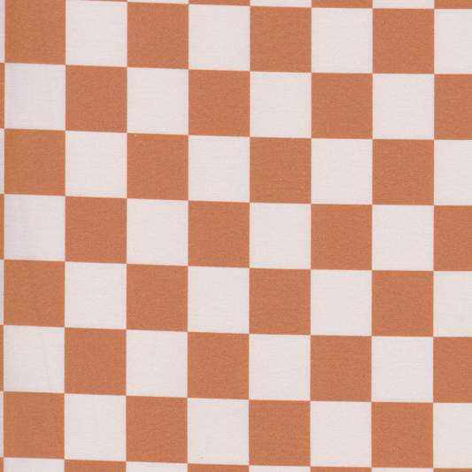 Poplin Quadrados Laranja