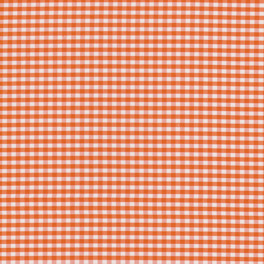 Cambraia Xadrez Pequeno Laranja