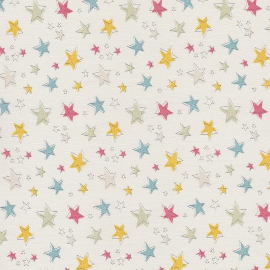 Retalho Poplin Estrelas Coloridas - 50cm