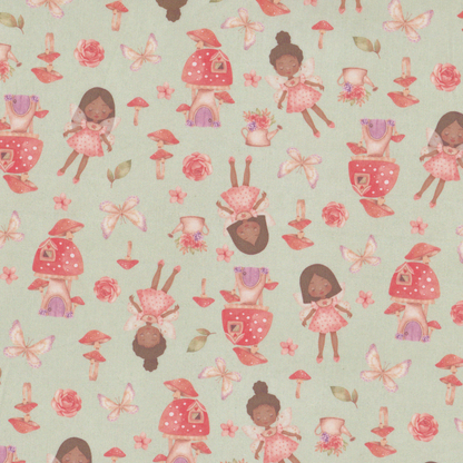 Poplin Fadas e Cogumelos
