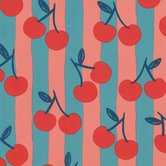 Poplin Riscas com Cerejas