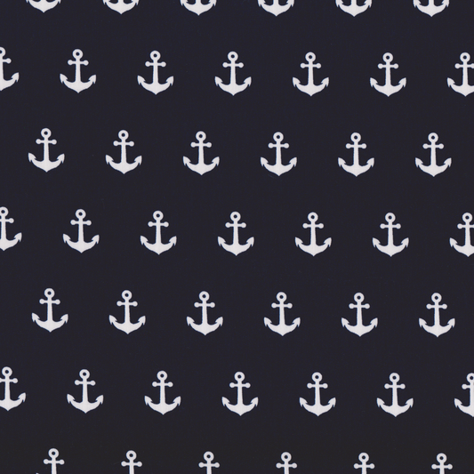 Poplin Ancoras Grandes Azul Marinho