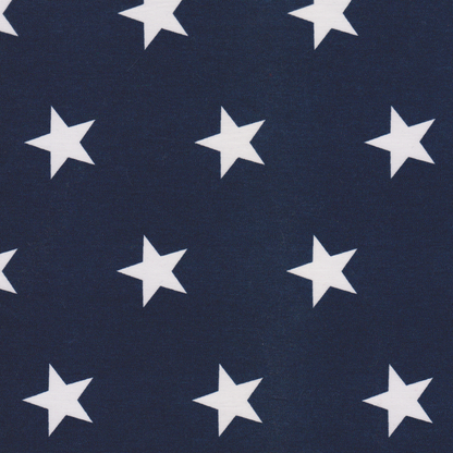 Poplin Estrelas Grandes Azul Marinho