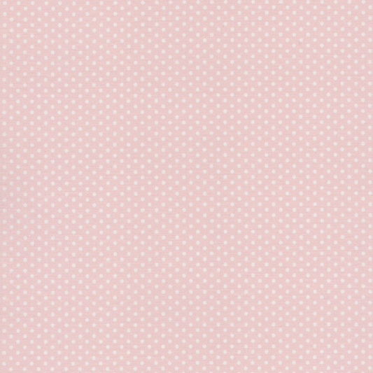 Poplin Pintinhas Branco com Rosa