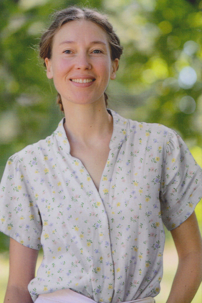 Musselina Flores Lilás e Amarelo