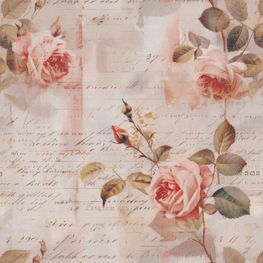 Poplin Rosas e Palavras