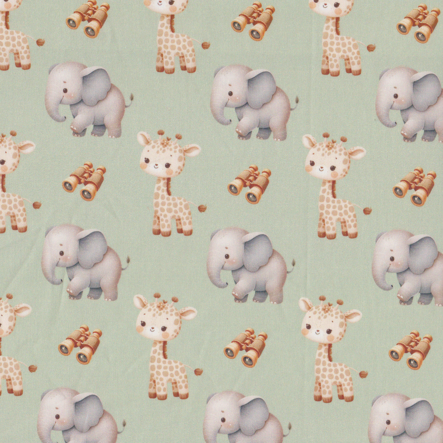 Poplin Girafas e Elefantes