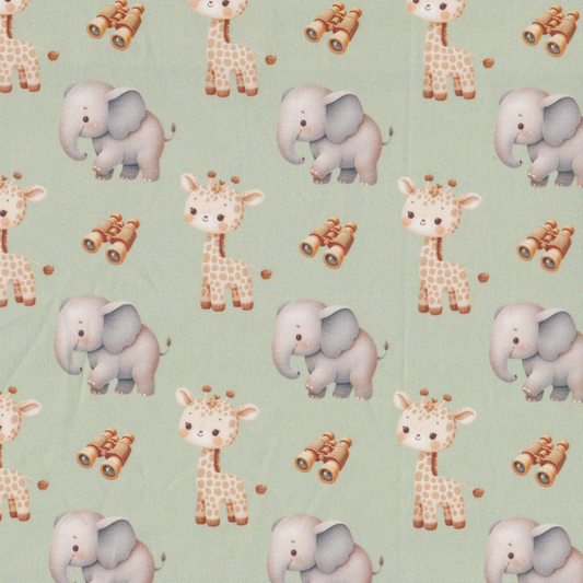 Poplin Girafas e Elefantes