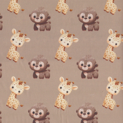 Poplin Girafas e Macaquinhos