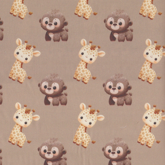 Poplin Girafas e Macaquinhos