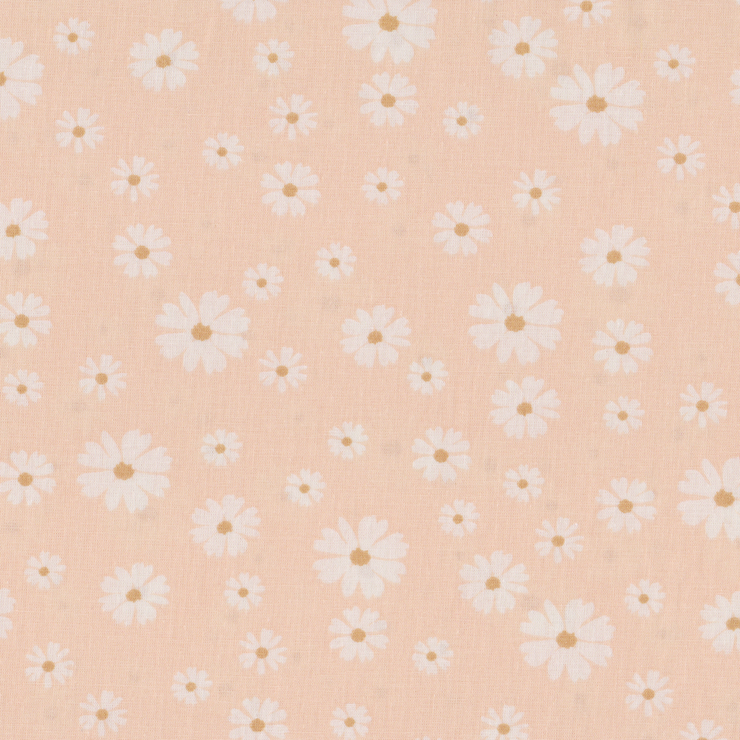Poplin Salmão Margaridas