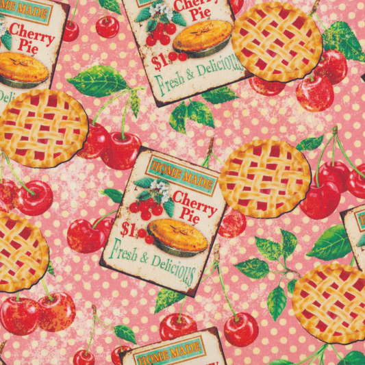 Poplin Tarte de Cereja Vintage