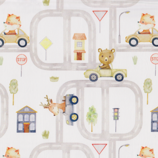 Poplin Pista de Carros