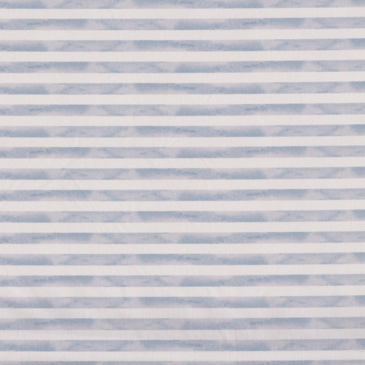 Poplin Risca Aguarelada Azul