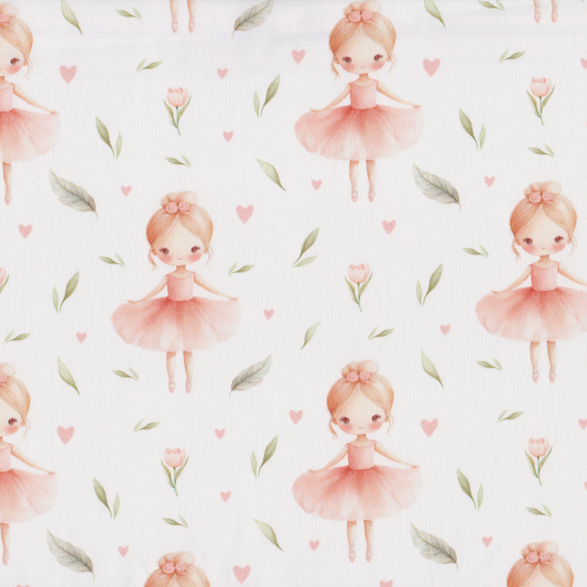 Poplin Bailarinas Fundo Branco