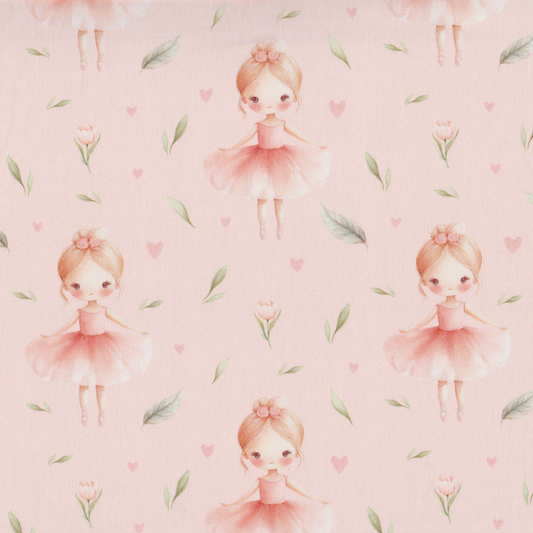Poplin Bailarinas Fundo Rosa