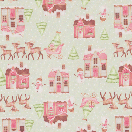 Poplin Casinhas Rosa