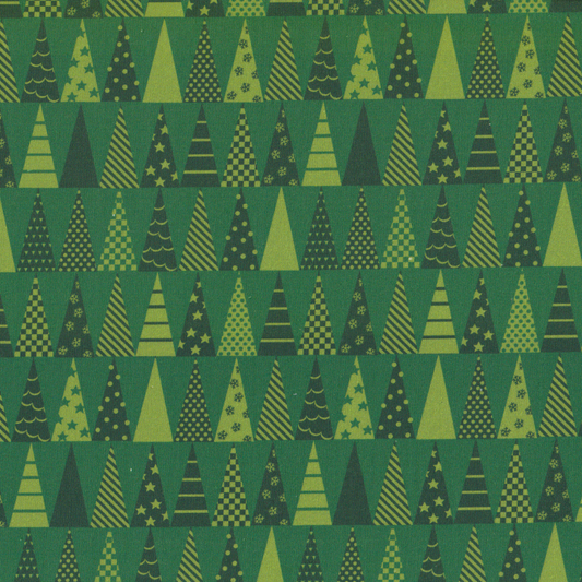 Retalho Poplin Árvores Verde - 45cm