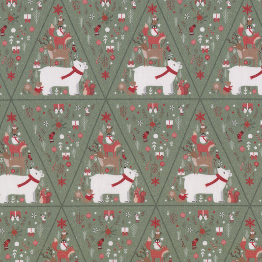 Poplin Triângulo com Ursos