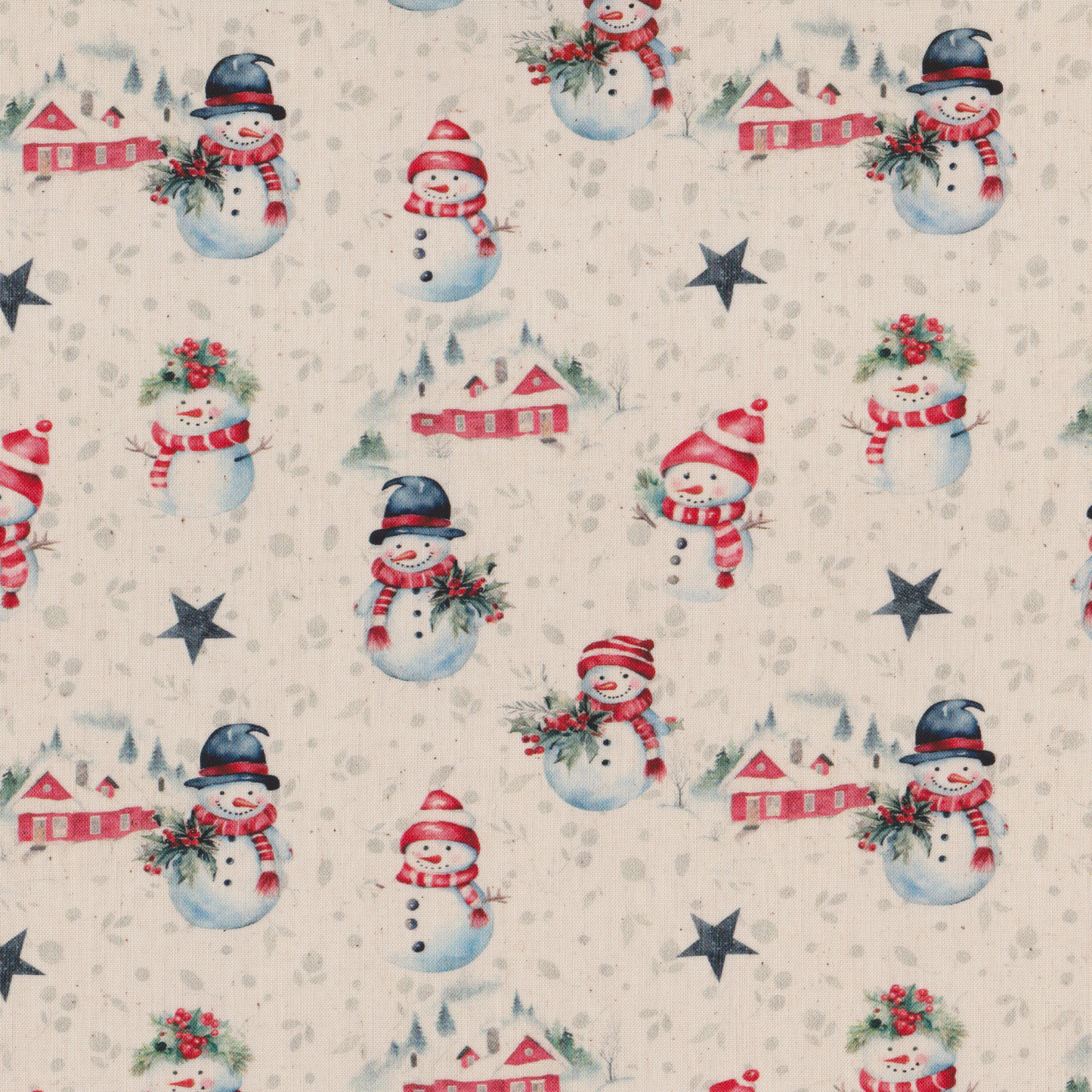 Poplin Bonecos de Neve