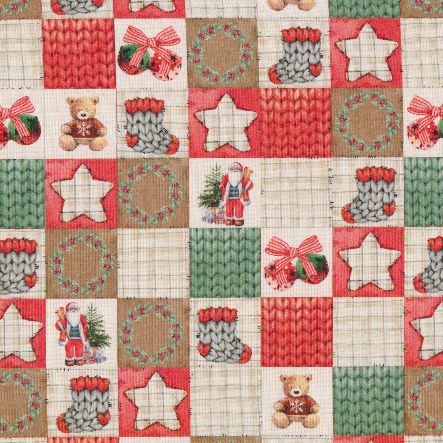 Poplin Quadrados de Natal