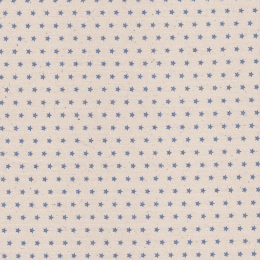 Poplin Cru com Estrelas Azul