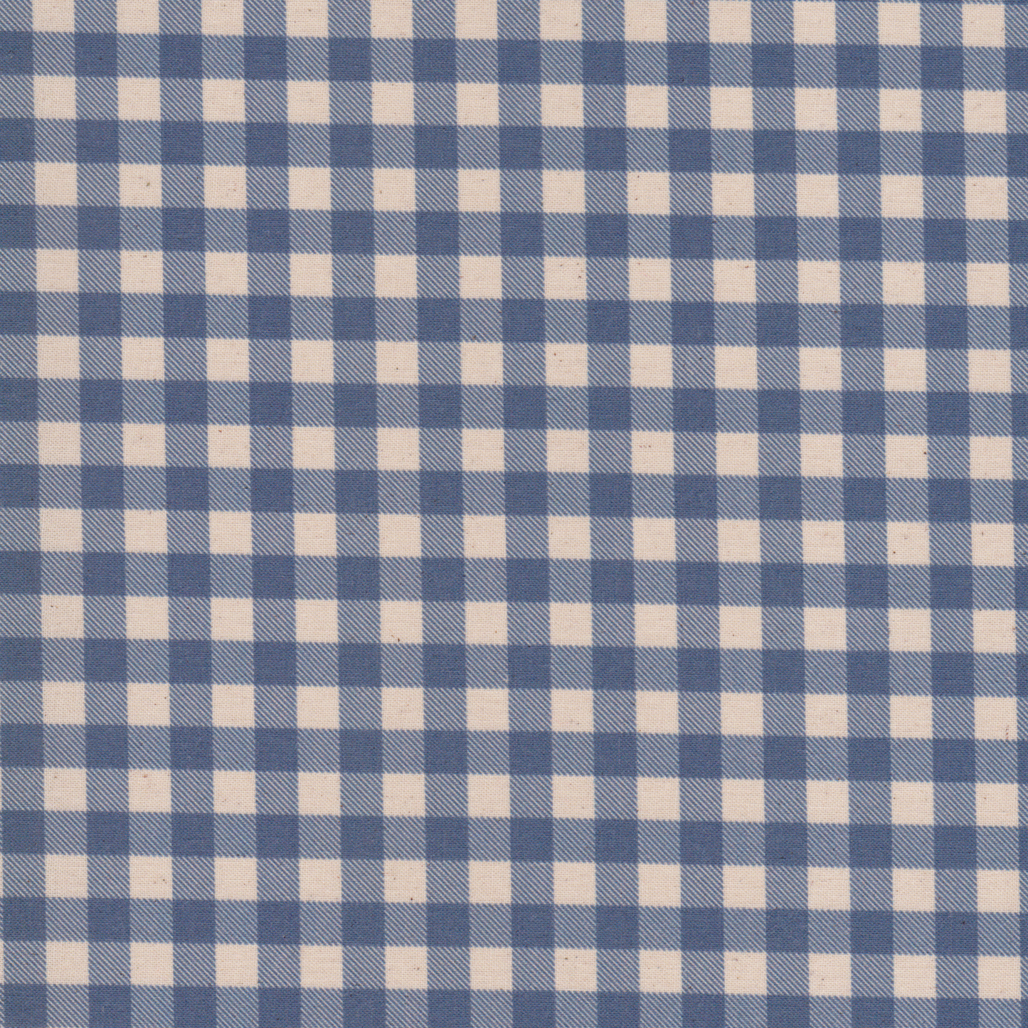 Poplin Xadrez Azul e Cru