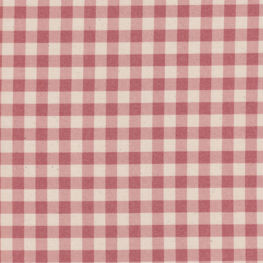 Poplin Xadrez Rosa e Cru