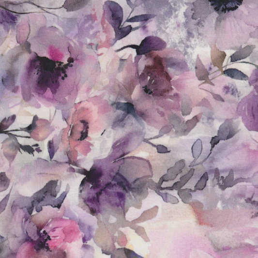 Viscose Flores Lavanda Lenzing
