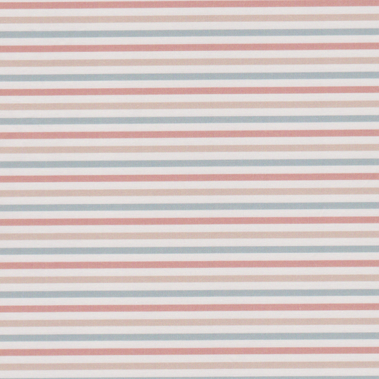 Poplin Riscas Azul e Rosa