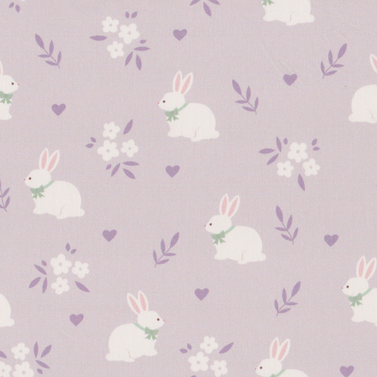 Poplin Lilás Coelhos