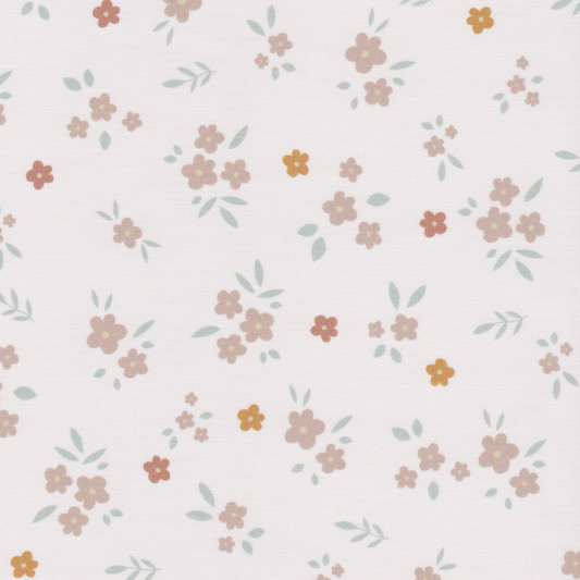 Poplin Flores Salmão