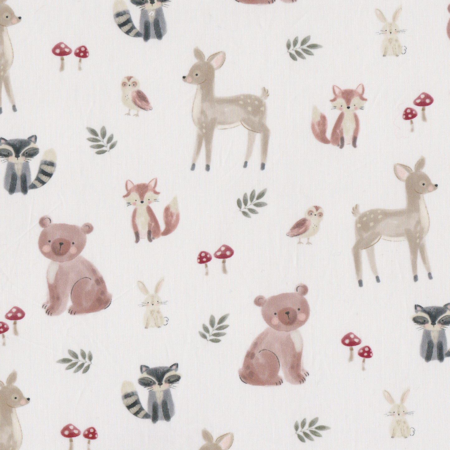 Poplin Animais da Floresta