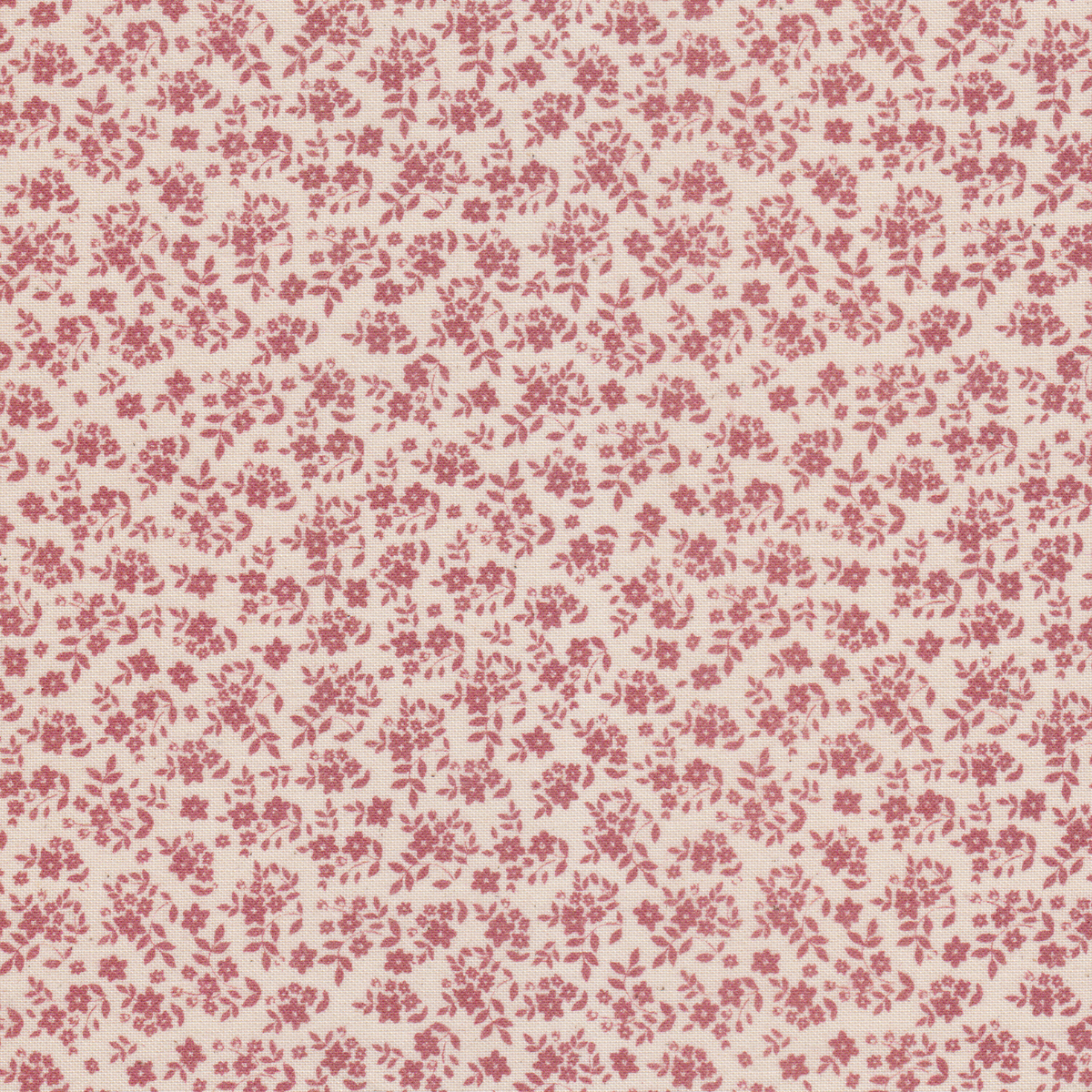 Poplin Cru Flores e Ramos Rosa