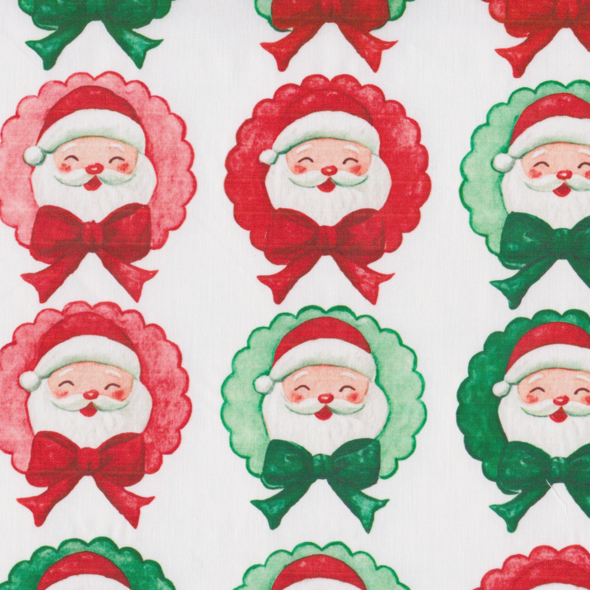 Poplin Moldura Laço e Pai Natal
