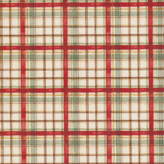 Poplin Xadrez Verde e Vermelho