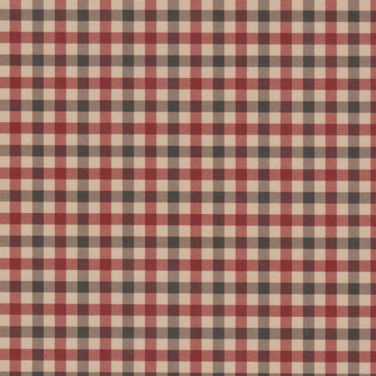 Poplin Xadrez Bordeaux e Verde Escuro