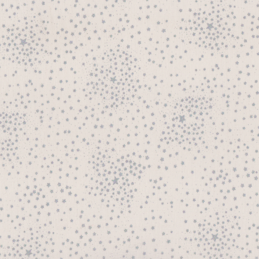 Poplin Perola Pintinhas Assimétricas Prateadas