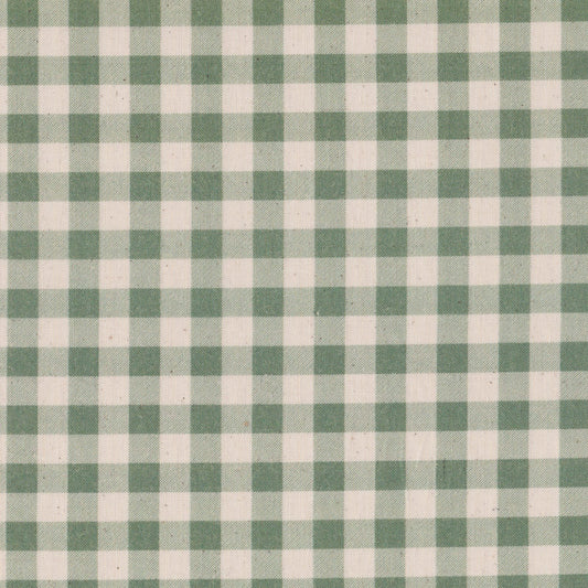 Poplin Xadrez Verde e Cru