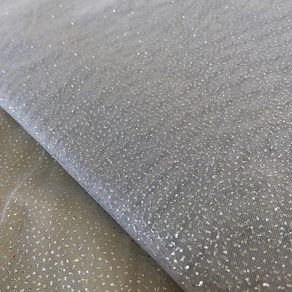 Tule com Glitter Cinza