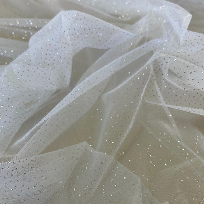 Tule com Glitter Branco